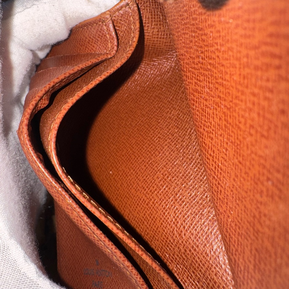 Louis Vuitton French purse, wallet, monogram, vintage kiss Lock brown gold - Picture 9 of 16